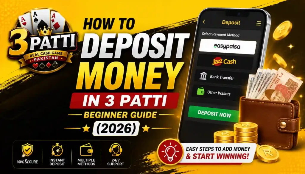 How to Deposit Money in 3 Patti Beginner Guide (2026)