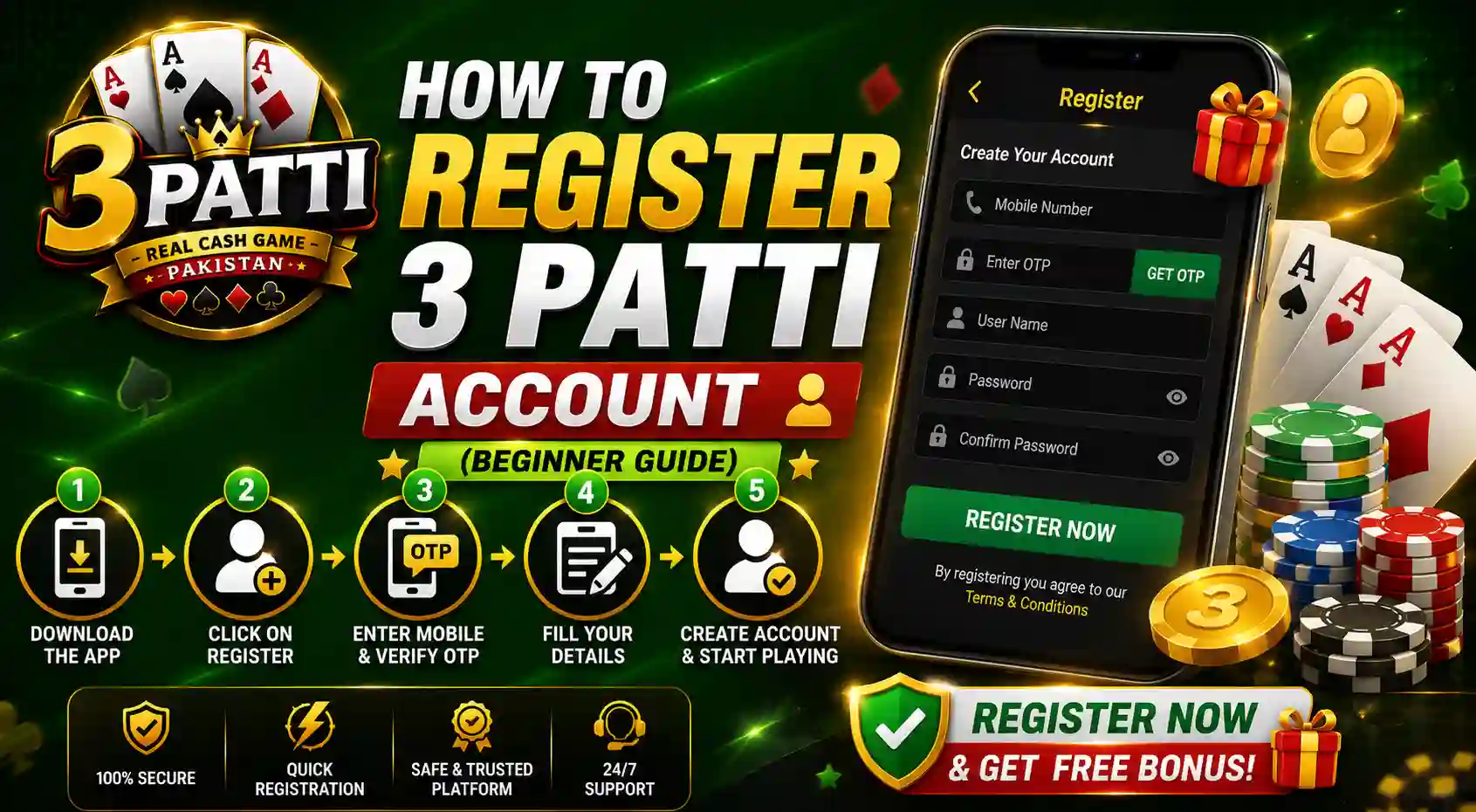 How to Register 3 Patti Account ( Beginner Guide )